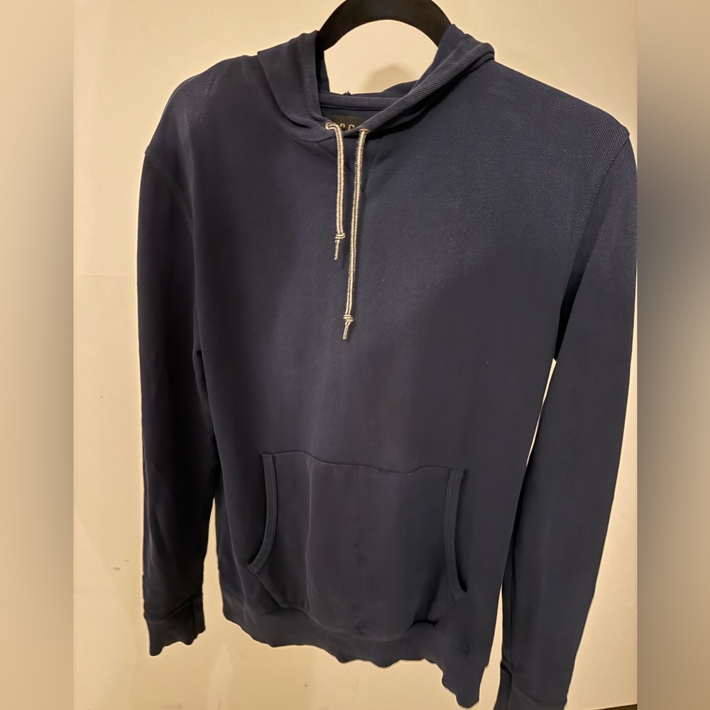 A.P.C. Navy Hoodie with Front Pocket